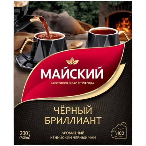 Чай черный Майский Черный Бриллиант 100 пак. × 2 г