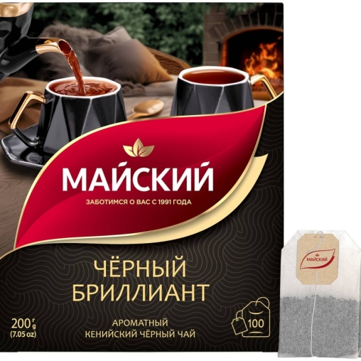 Чай черный Майский Черный Бриллиант 100 пак. × 2 г