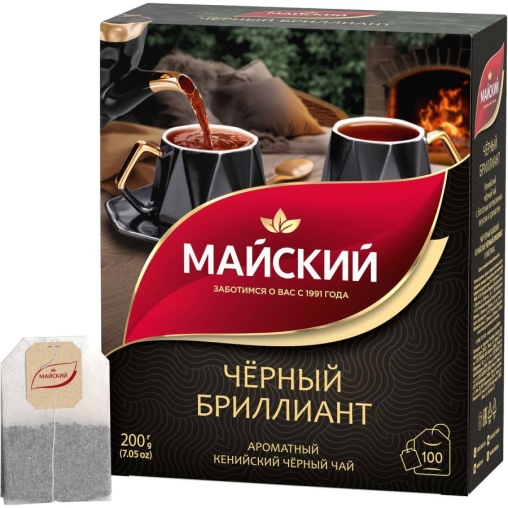 Чай черный Майский Черный Бриллиант 100 пак. × 2 г