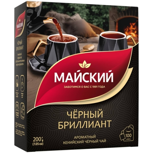 Чай черный Майский Черный Бриллиант 100 пак. × 2 г