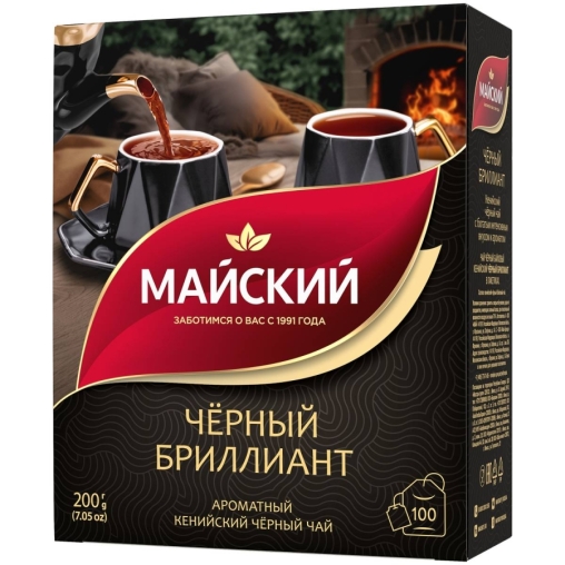 Чай черный Майский Черный Бриллиант 100 пак. × 2 г