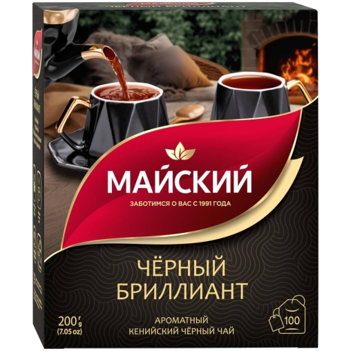 Чай черный Майский Черный Бриллиант 100 пак. × 2 г