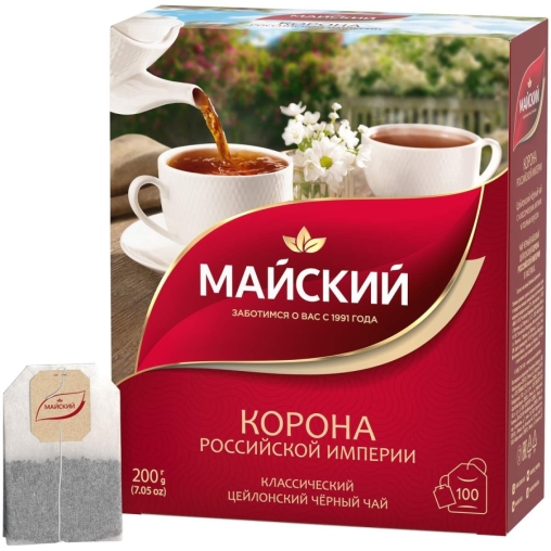 Чай черный Майский Корона Российской империи 100 пак. × 2 г