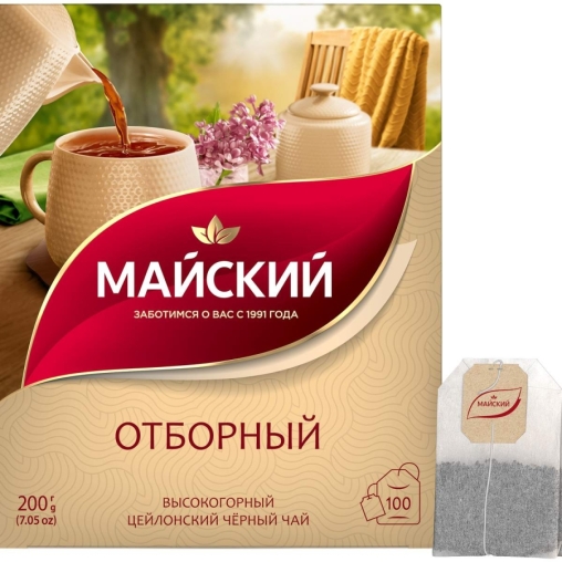 Чай черный Майский Отборный 100 пак. × 2 г