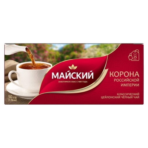 Чай черный Майский Корона Российской империи 25 пак. × 2 г