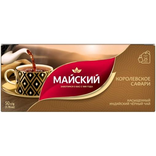 Чай черный Майский Королевское сафари 25 пак. × 2 г