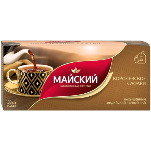 Чай черный Майский Королевское сафари 25 пак. × 2 г