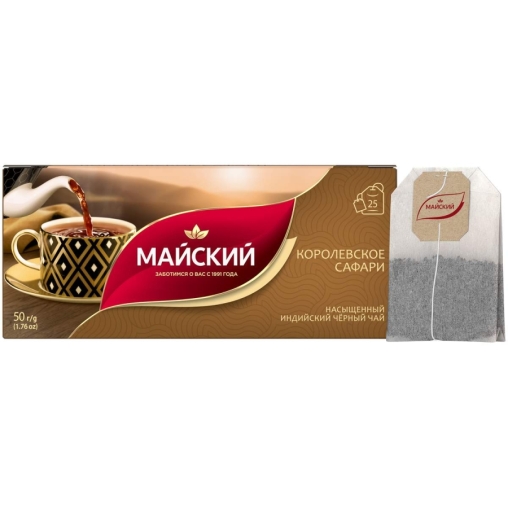Чай черный Майский Королевское сафари 25 пак. × 2 г