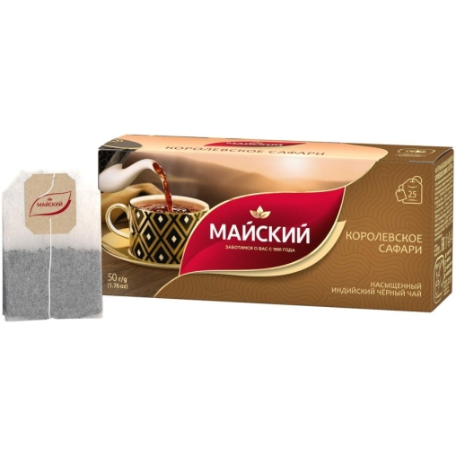 Чай черный Майский Королевское сафари 25 пак. × 2 г