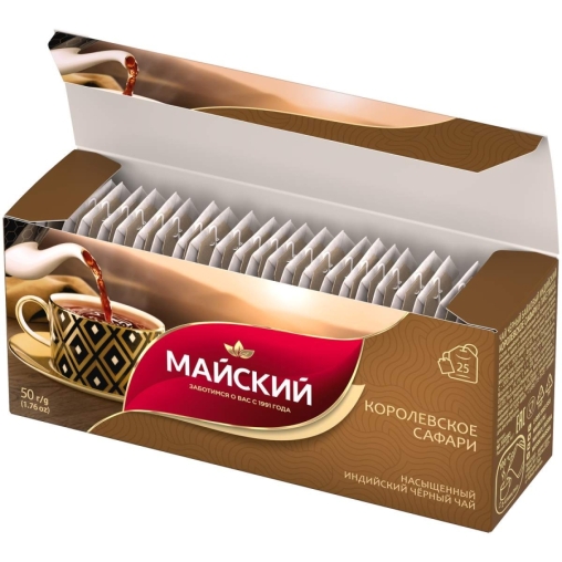 Чай черный Майский Королевское сафари 25 пак. × 2 г