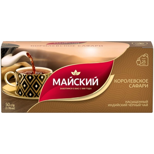 Чай черный Майский Королевское сафари 25 пак. × 2 г