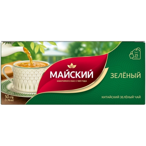 Чай Майский зеленый китайский 25 пак. × 2 г