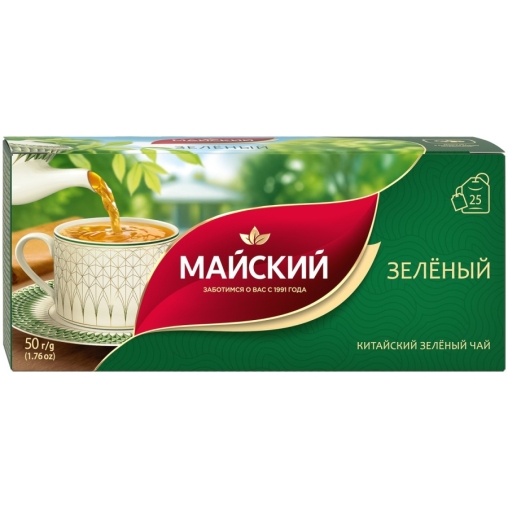 Чай Майский зеленый китайский 25 пак. × 2 г