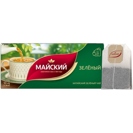 Чай Майский зеленый китайский 25 пак. × 2 г