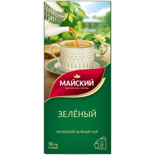 Чай Майский зеленый китайский 25 пак. × 2 г