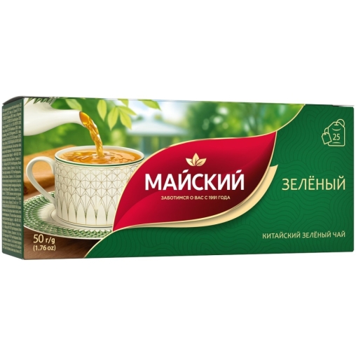 Чай Майский зеленый китайский 25 пак. × 2 г