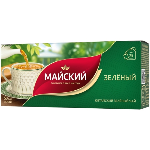 Чай Майский зеленый китайский 25 пак. × 2 г