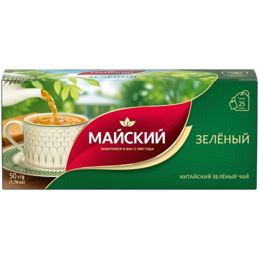Чай Майский зеленый китайский 25 пак. × 2 г