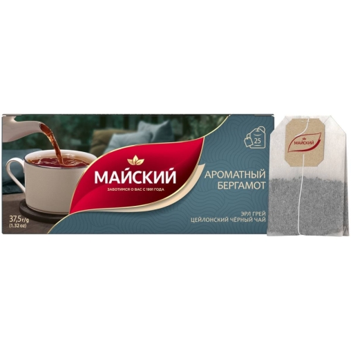 Чай черный Майский Ароматный Бергамот 25 пак. × 1.5 г