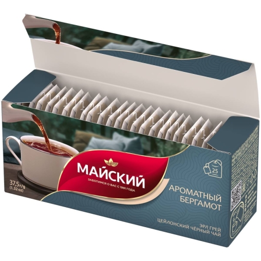 Чай черный Майский Ароматный Бергамот 25 пак. × 1.5 г