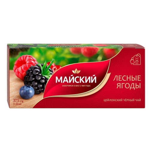 Чай черный Майский Лесные ягоды 25 пак. × 1.5 г