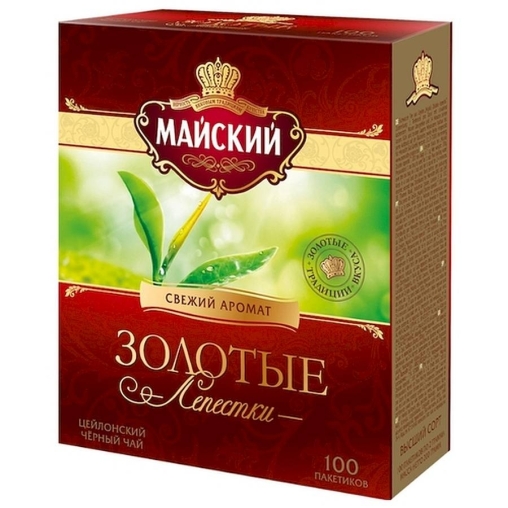 Чай черный Майский Золотые Лепестки 100 пак. × 2 г