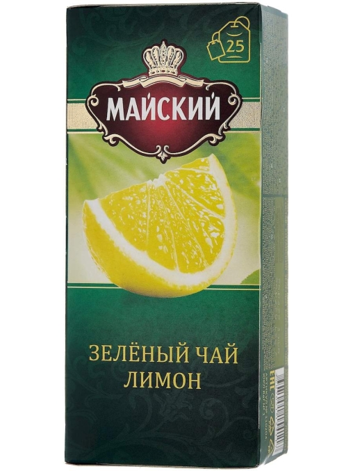 Чай Майский зеленый с лимоном 25 пак. × 2 г