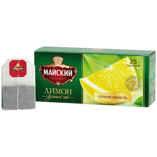 Чай Майский зеленый с лимоном 25 пак. × 2 г