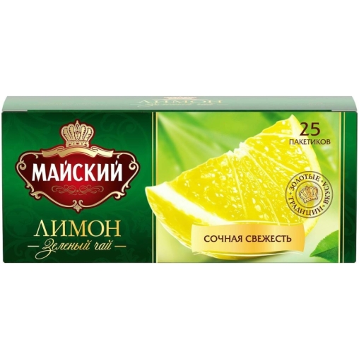 Чай Майский зеленый с лимоном 25 пак. × 2 г