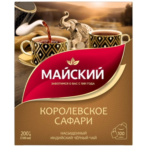 Чай черный Майский Королевское сафари 100 пак. × 2 г
