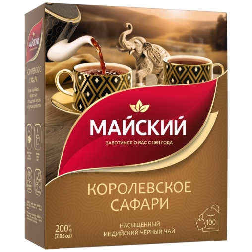 Чай черный Майский Королевское сафари 100 пак. × 2 г