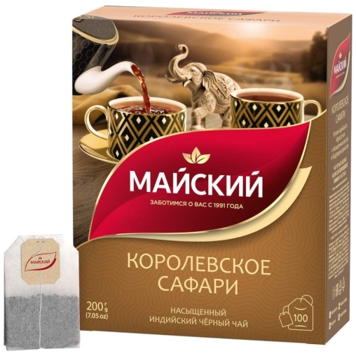 Чай черный Майский Королевское сафари 100 пак. × 2 г