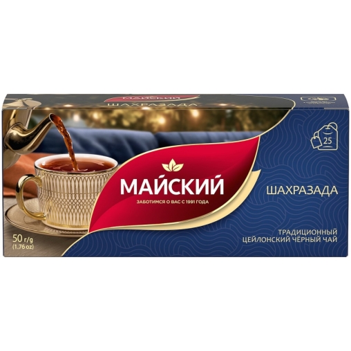 Чай черный Майский Шахразада 25 пак. × 2 г