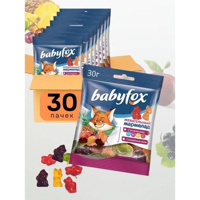 Мармелад жевательный Babyfox ассорти 30 г