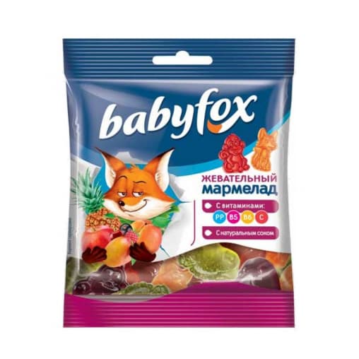 Мармелад жевательный Babyfox ассорти 30 г