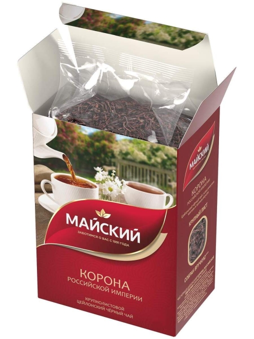 Чай черный Майский Корона Российской империи 100 г Чай черный Майский Корона Российской империи 100 г