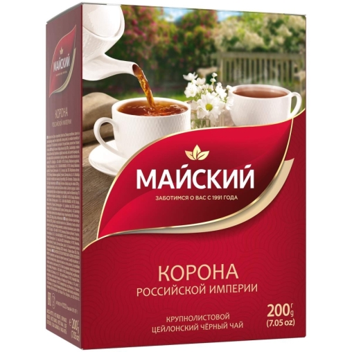 Чай черный Майский Корона Российской империи 200 г Чай черный Майский Корона Российской империи 200 г