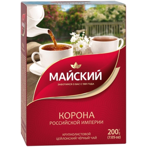 Чай черный Майский Корона Российской империи 200 г Чай черный Майский Корона Российской империи 200 г