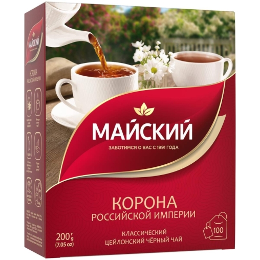 Чай черный Майский Корона Российской империи 100 пак. × 2 г