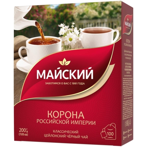 Чай черный Майский Корона Российской империи 100 пак. × 2 г