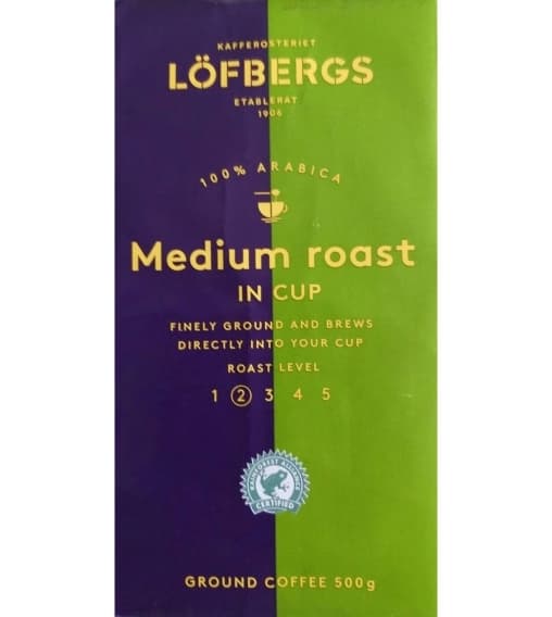 Кофе молотый Lofbergs Medium Roast in cup 500 гр