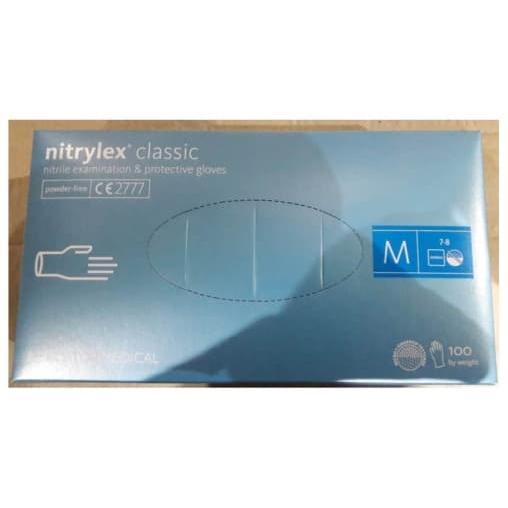 Перчатки Nitrylex classic смотровые неопудренные нитрил р. M