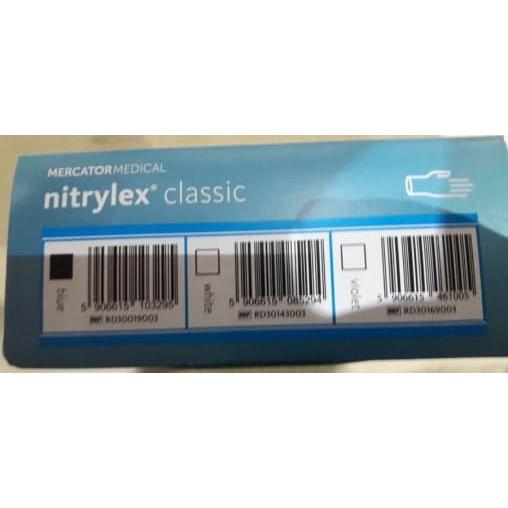 Перчатки Mercator Nitrylex classic смотровые неопудренные нитрил р. M 100 шт.