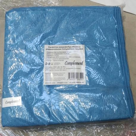 Салфетка Complement микрофибра универсальная Голубая 30×30 см