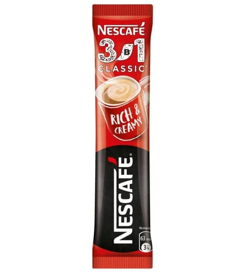 Кофе растворимый Nescafe 3в1 Классический стик 14.5 г