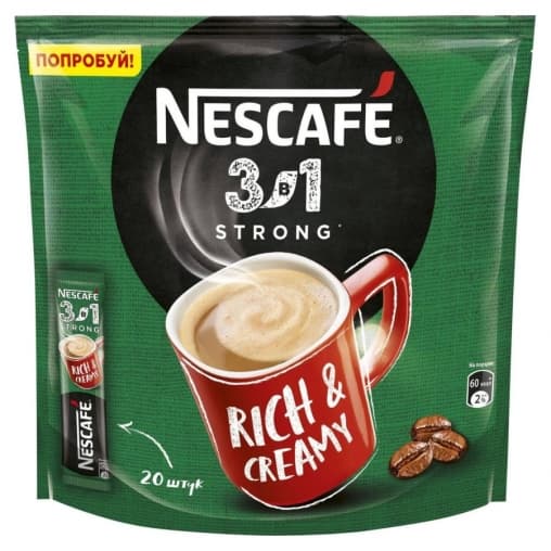 Кофе Nescafe 3в1 Крепкий стик 14.5г