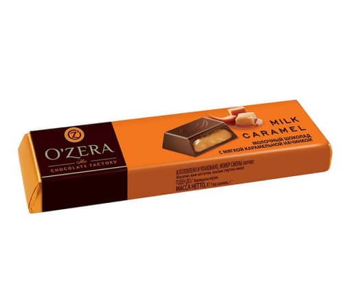 Молочный шоколад O"Zera с мягкой карамельной начинкой 50 г