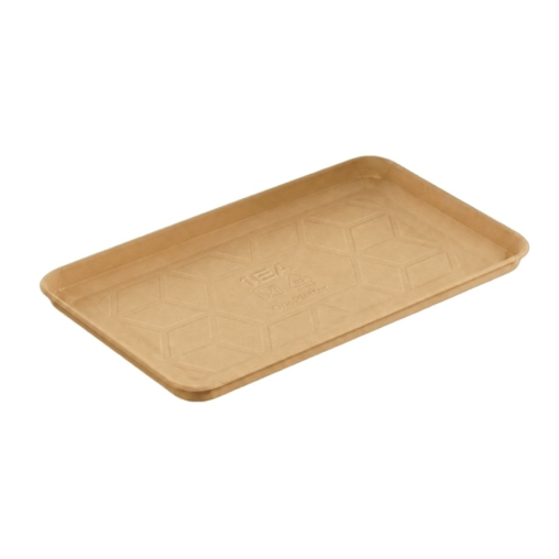 Лоток пищевой OnePlatter 225×135×15 мм Крафт для фасовки