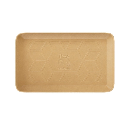 Лоток пищевой OnePlatter 225×135×15 мм Крафт для фасовки