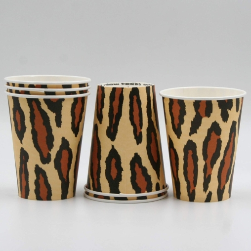 Бумажный стакан EcoCups Наш ЛЕОПАРД d=90 350/400 мл